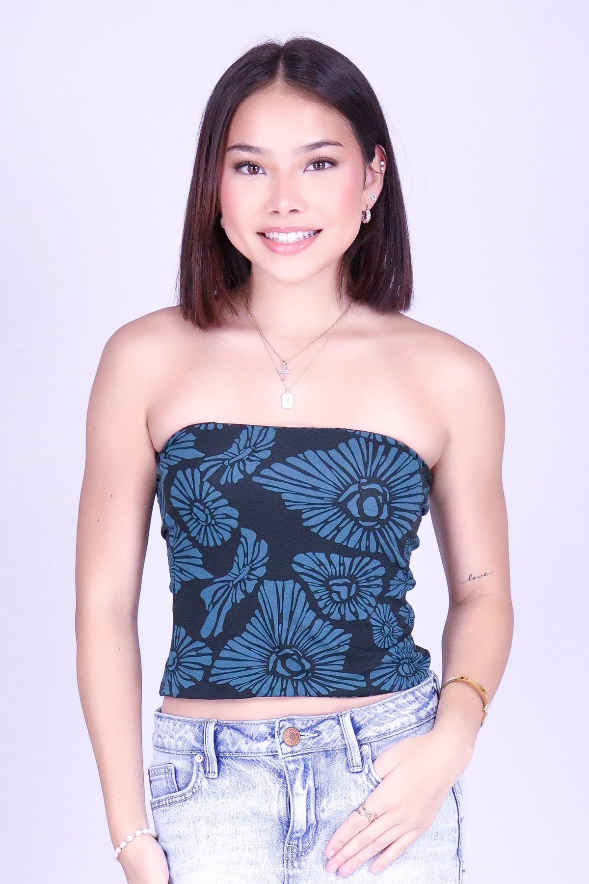 ISLAND OPIHI SHELLS CROP TUBE TOP