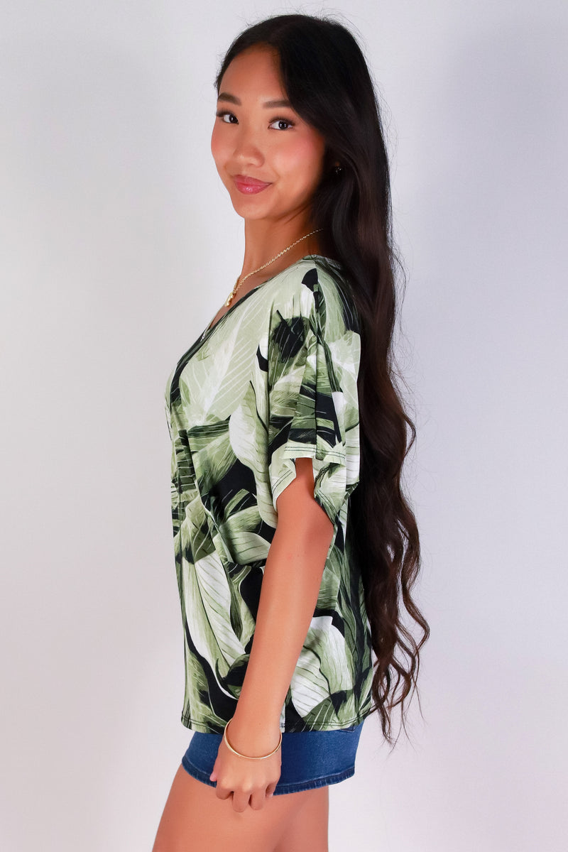 Jeans Warehouse Hawaii - SS PRINT - WANTING MORE DOLMAN TOP | By PAPERMOON/ B_ENVIED