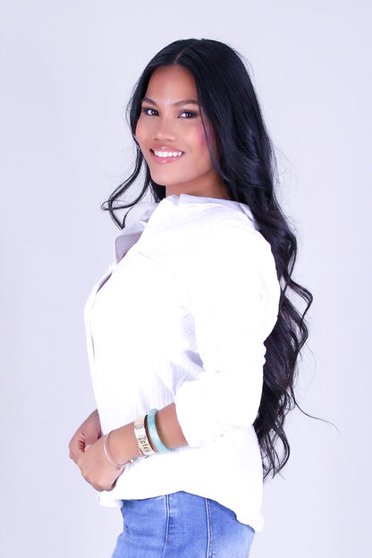 BREEZY BUTTON-DOWN TOP