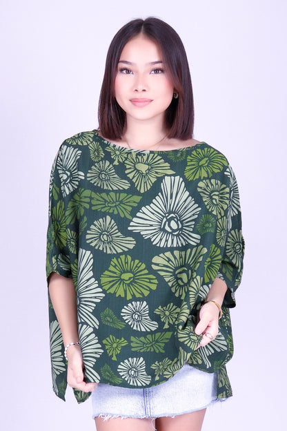 ISLAND OPIHI SHELLS COLD SHOULDER TOP