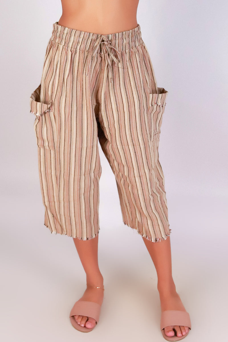 Jeans Warehouse Hawaii - PRINT WOVEN CAPRI&