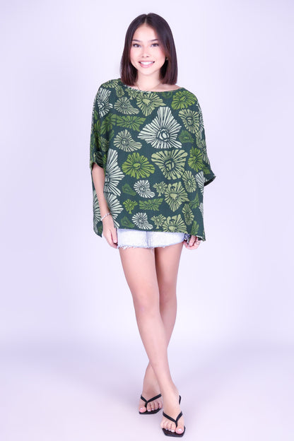 ISLAND OPIHI SHELLS COLD SHOULDER TOP