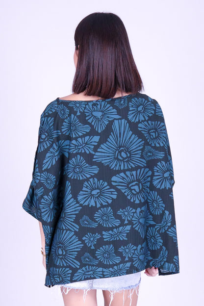 ISLAND OPIHI SHELLS COLD SHOULDER TOP