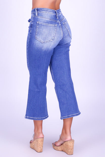 HIGHLINE CROP DENIM CAPRI'S