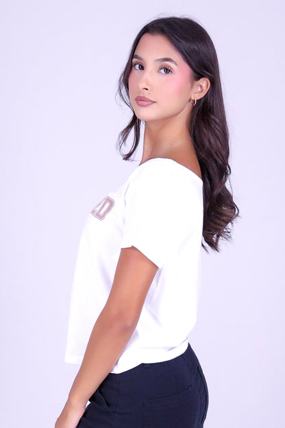 BLESSED OFF SHOULDER TEE