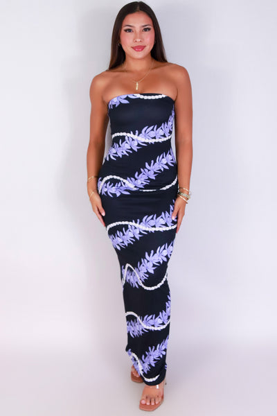 Jeans Warehouse Hawaii - TUBE LONG PRINT DRESSES - HONOHONO TUBE MAXI DRESS | By LUZ