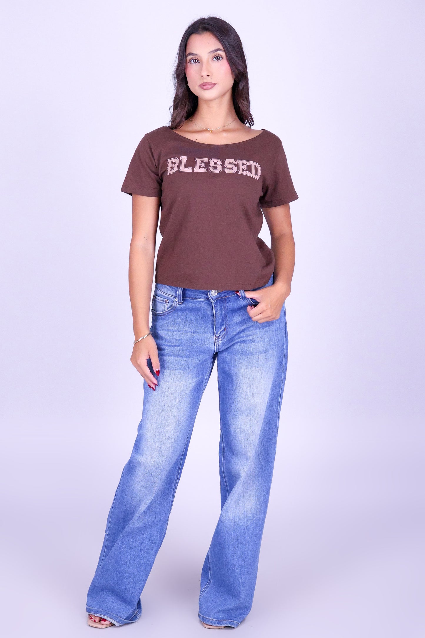 BLESSED OFF SHOULDER TEE