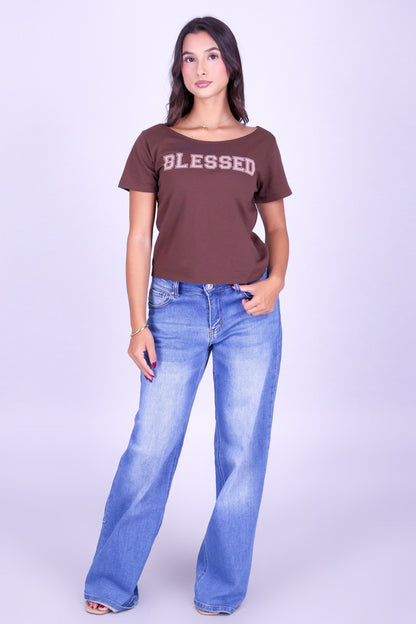 BLESSED OFF SHOULDER TEE