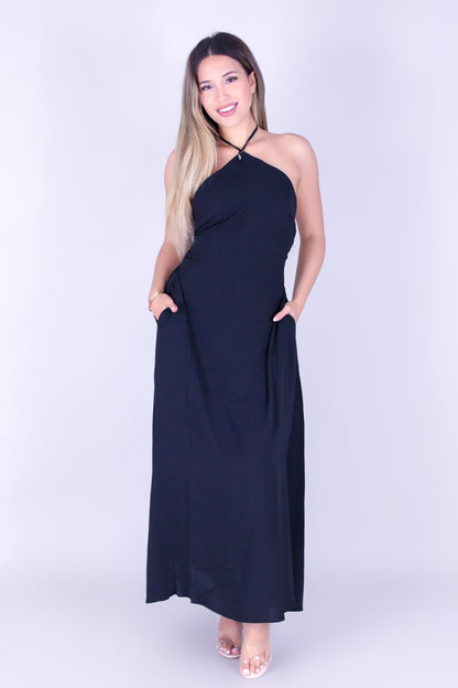 THE EVERLINE HALTER MAXI DRESS