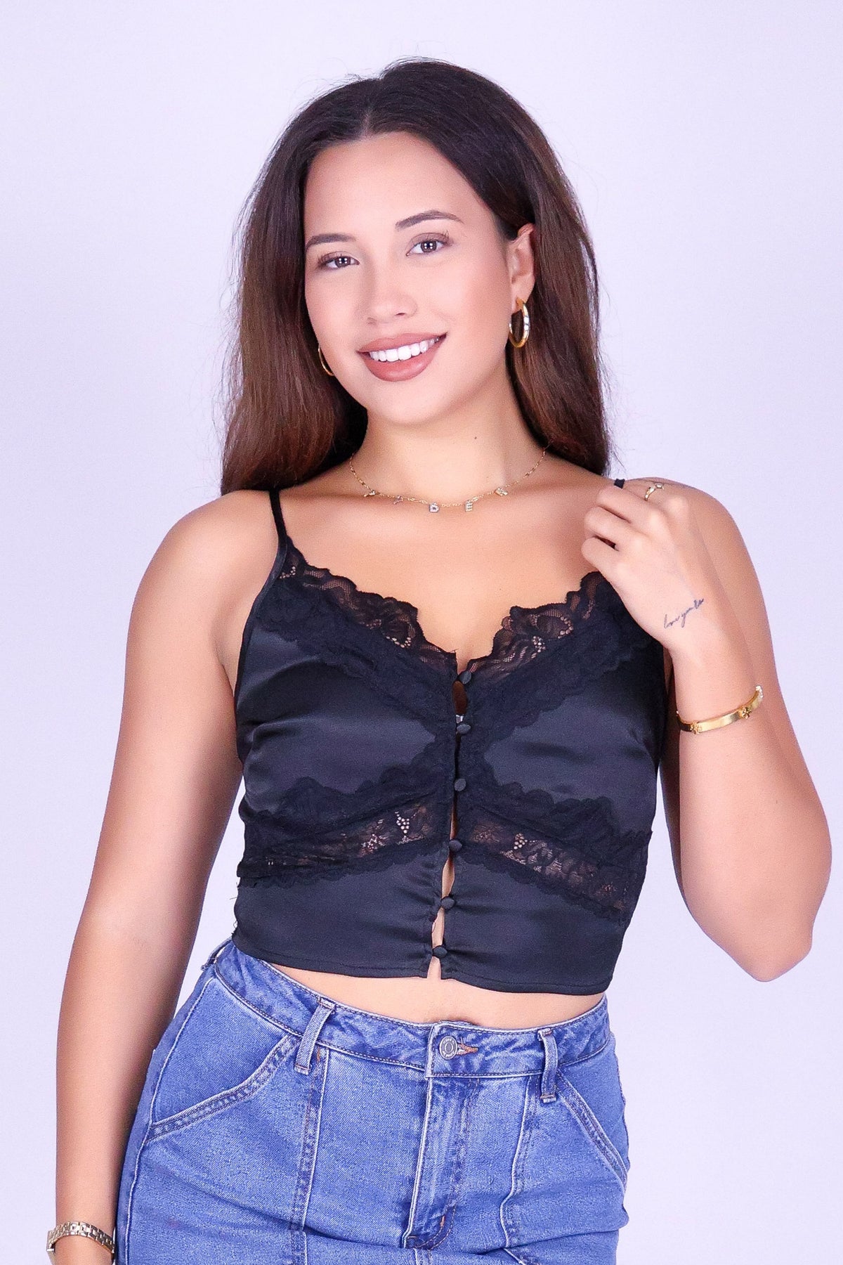 ONLY IF YOU KNEW SATIN CROP TOP