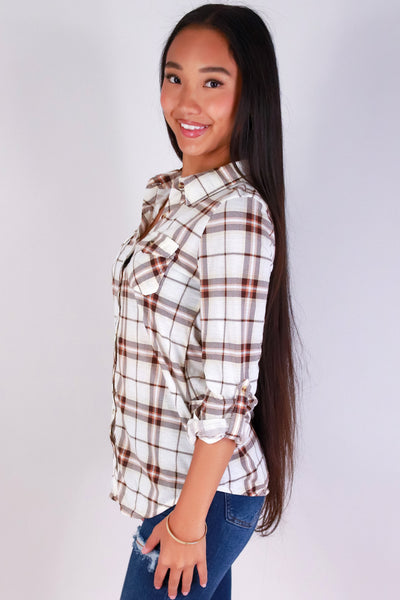 Jeans Warehouse Hawaii - LS PRINT - MAD FOR PLAID TOP | By PASSPORT/MS BUBBLES