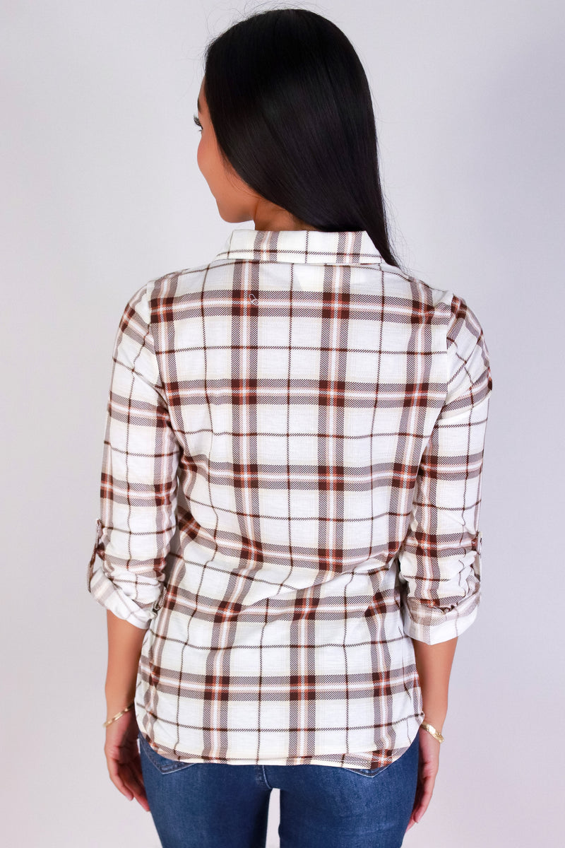 Jeans Warehouse Hawaii - LS PRINT - MAD FOR PLAID TOP | By PASSPORT/MS BUBBLES