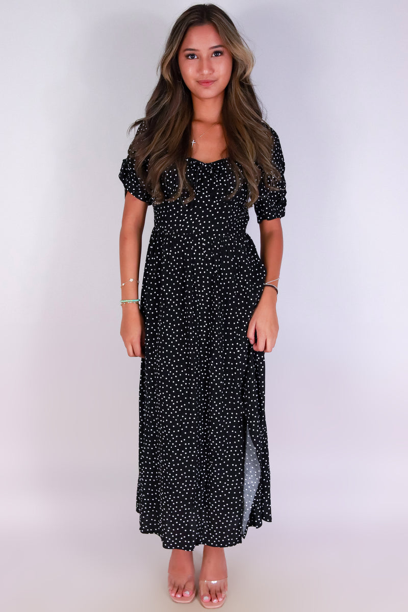Jeans Warehouse Hawaii - SLEEVE SHORT PRINT DRESSES - SWEET SPOT MIDI DRESS | By BE COOL