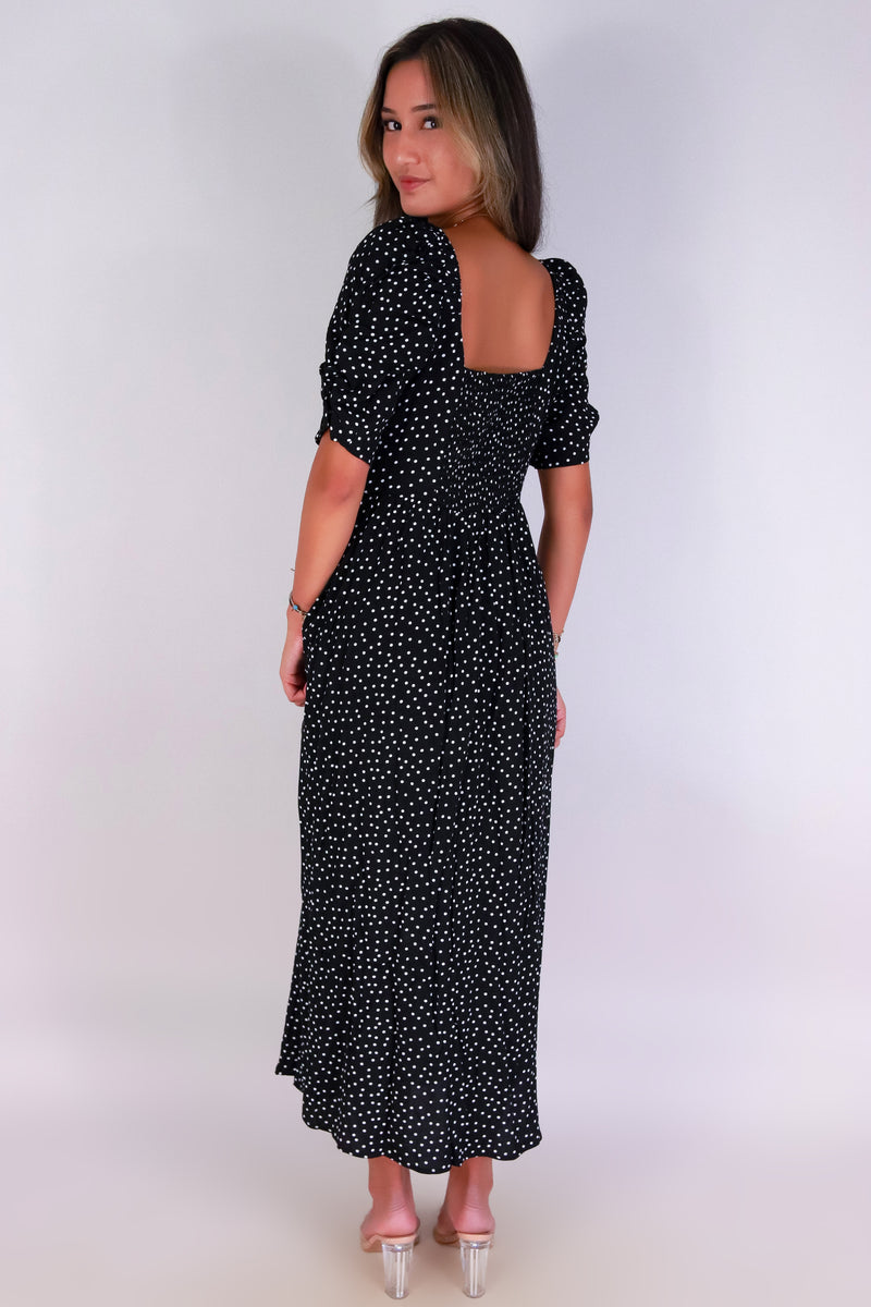 Jeans Warehouse Hawaii - SLEEVE SHORT PRINT DRESSES - SWEET SPOT MIDI DRESS | By BE COOL