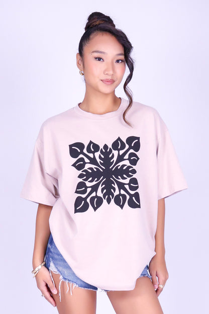 ANTHURIUM QUILT OVERSIZED TEE