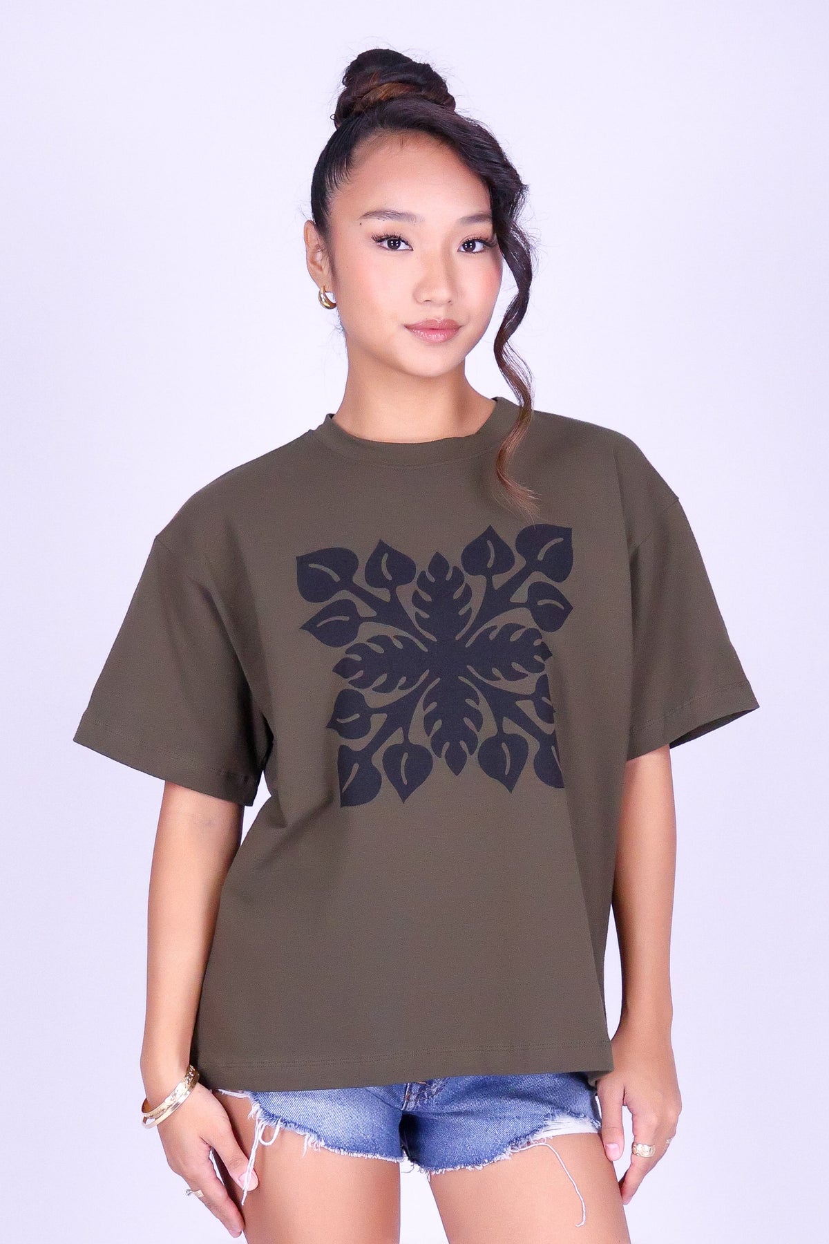 ANTHURIUM QUILT OVERSIZED TEE