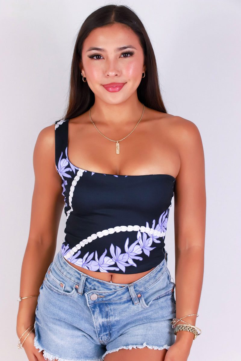 Jeans Warehouse Hawaii - SL PRINT - HONOHONO ONE SHOULDER TOP | By LUZ
