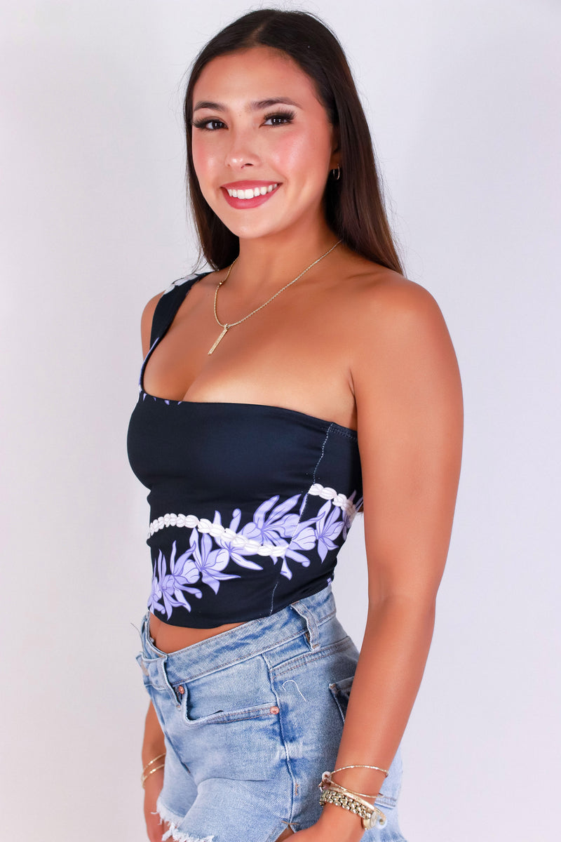 Jeans Warehouse Hawaii - SL PRINT - HONOHONO ONE SHOULDER TOP | By LUZ