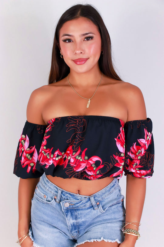 JADE OFF THE SHOULDER CROP TOP