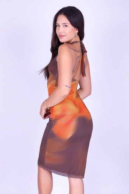 KISS THE SKY HALTER MAXI DRESS