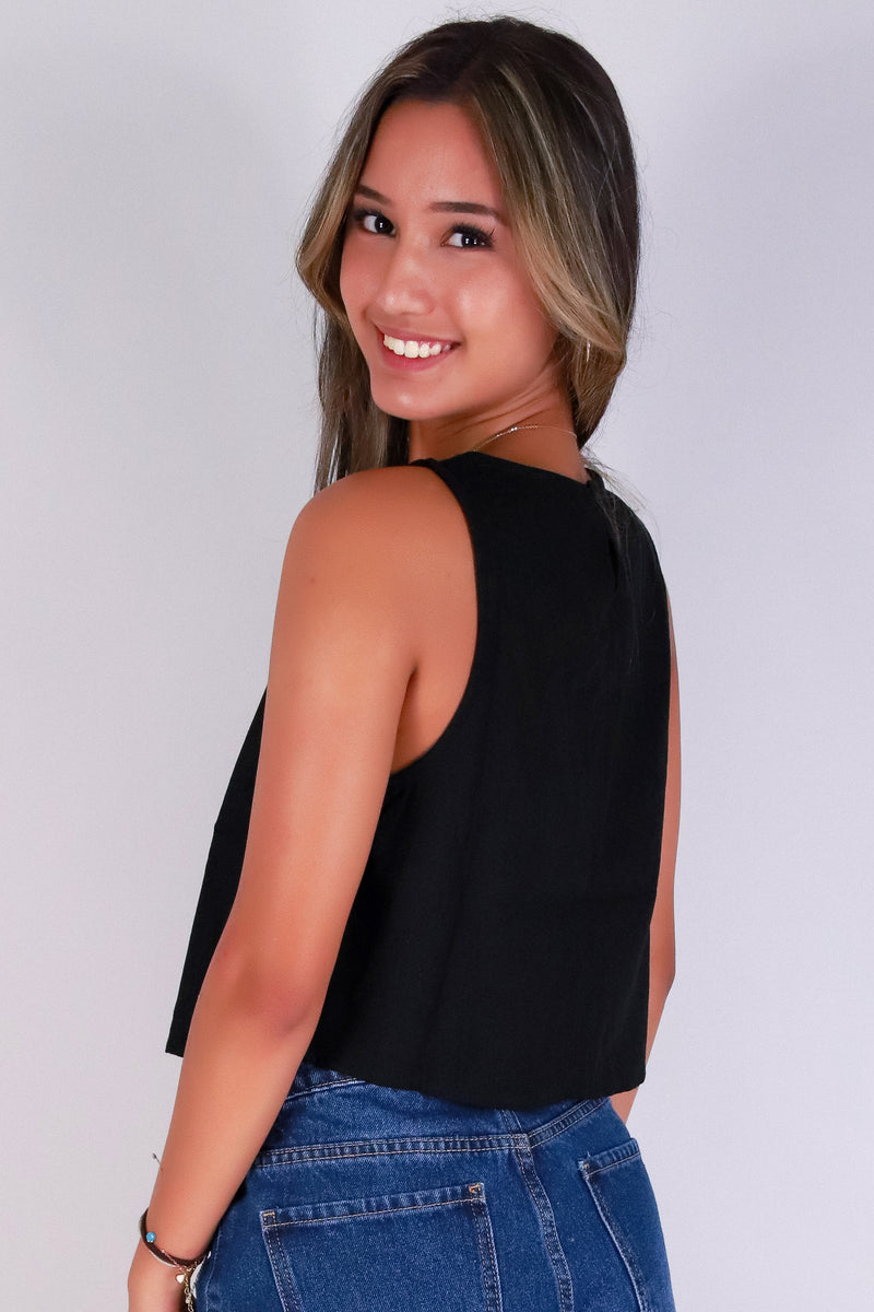 Jeans Warehouse Hawaii - TANK SOLID WOVEN CASUAL TOPS - BREEZE BABE TANK TOP | By MINE FASHION
