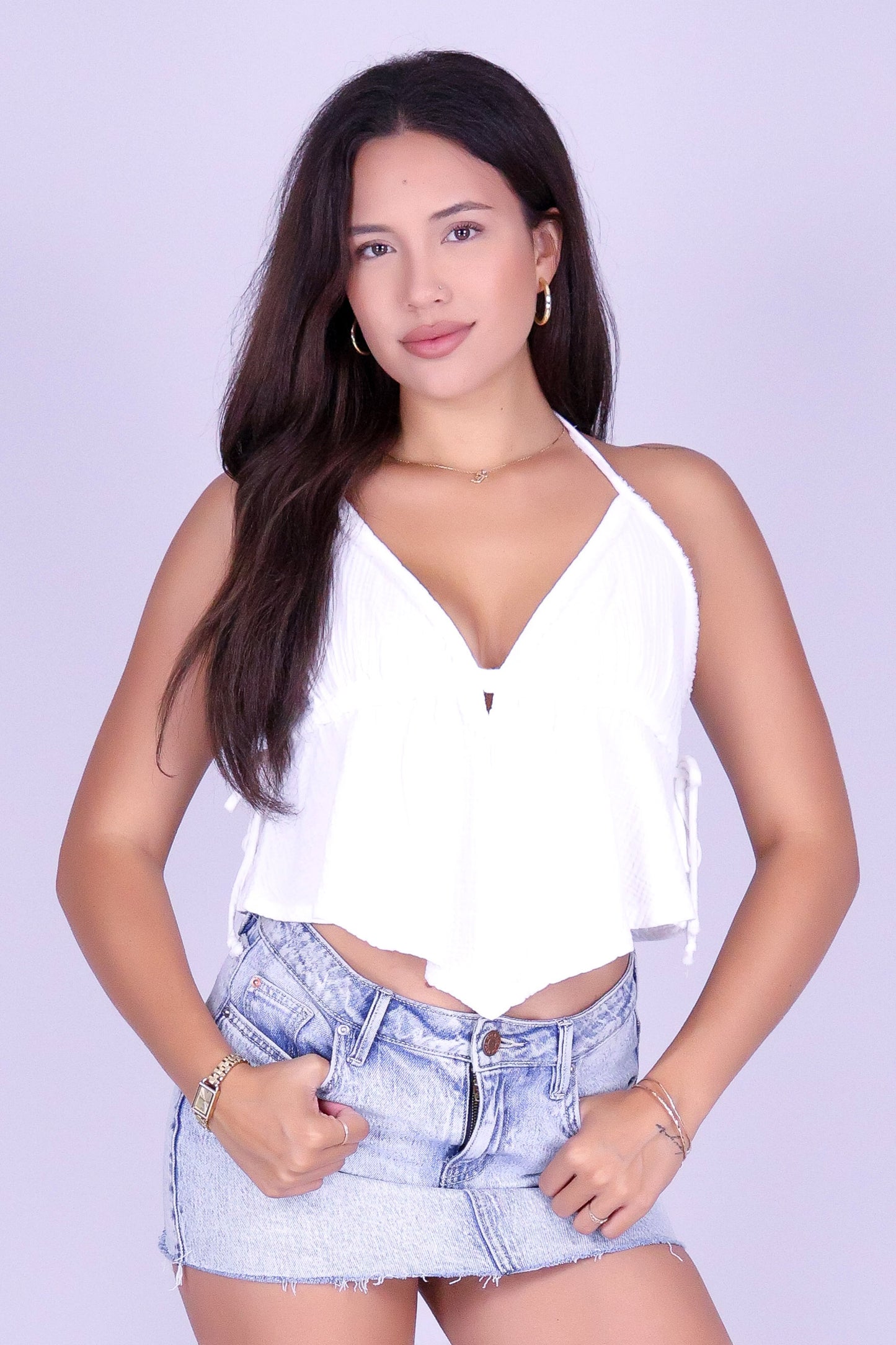 SUMMER HAZE HALTER TOP