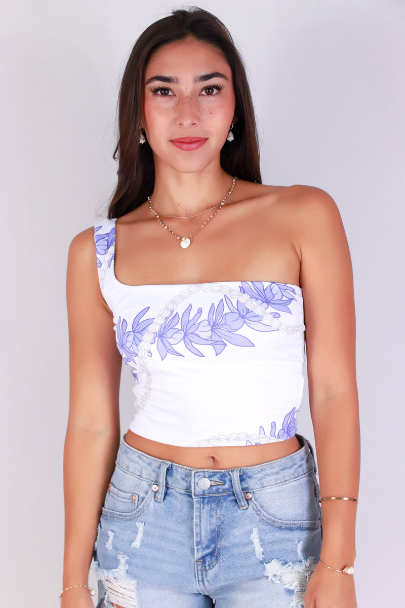 Jeans Warehouse Hawaii - SL PRINT - HONOHONO ONE SHOULDER TOP | By LUZ
