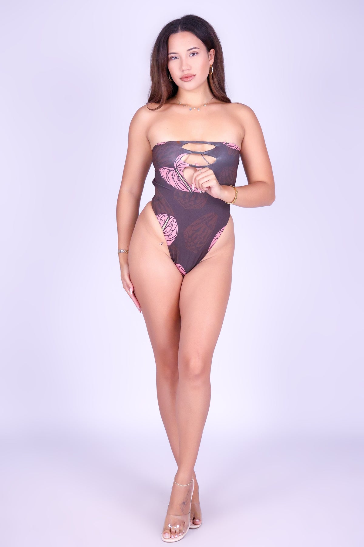 ANTHURIUM SHELL SWIMSUIT