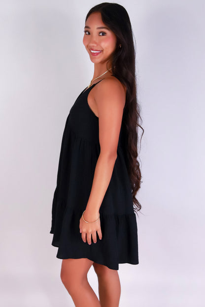 Jeans Warehouse Hawaii - S/L SHORT SOLID DRESSES - FLIRT MOOD BABYDOLL DRESS | By TIMING