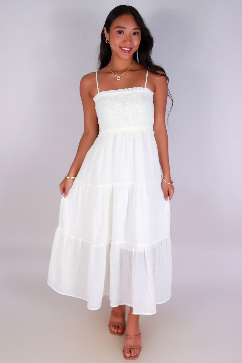 Jeans Warehouse Hawaii - S/L LONG SOLID DRESSES - TWIRL BABE MIDI DRESS | By BE COOL