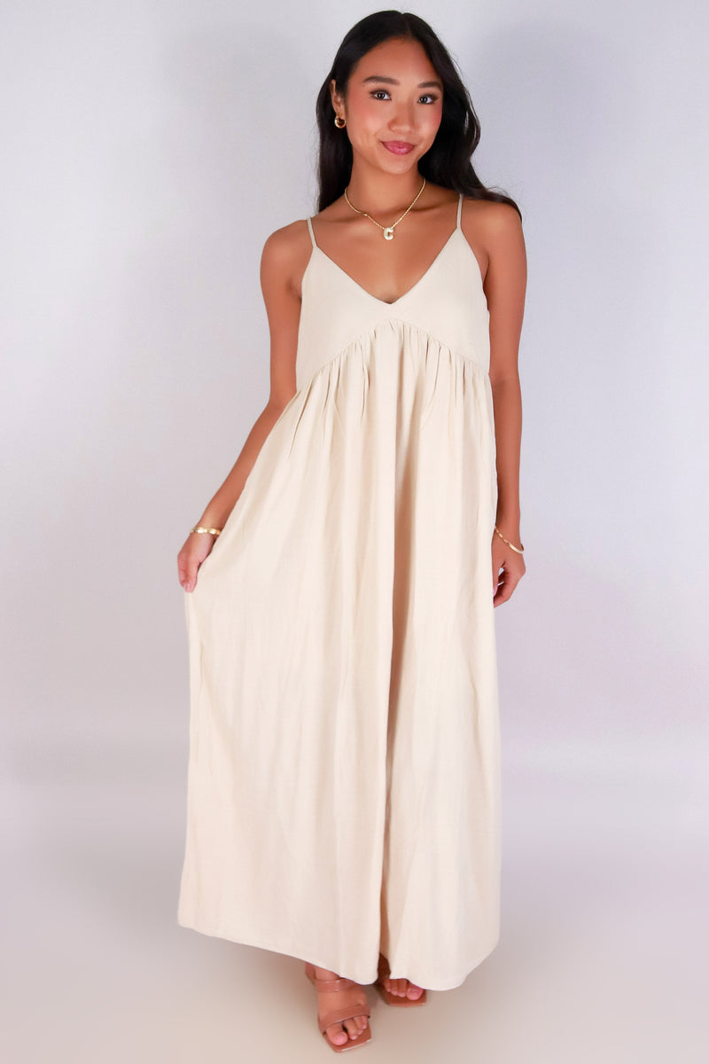 Jeans Warehouse Hawaii - S/L LONG SOLID DRESSES - SOFT INTENTIONS MAXI DRESS | By BE COOL