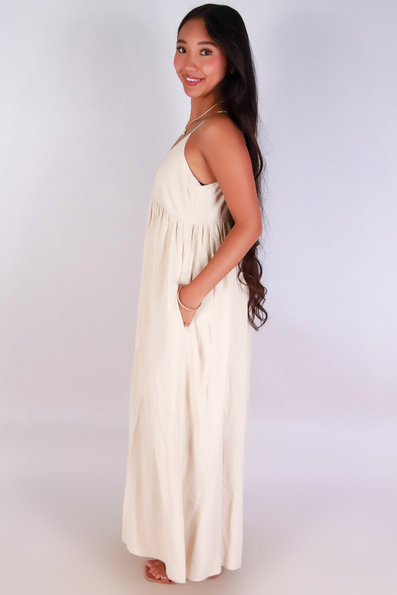 Jeans Warehouse Hawaii - S/L LONG SOLID DRESSES - SOFT INTENTIONS MAXI DRESS | By BE COOL