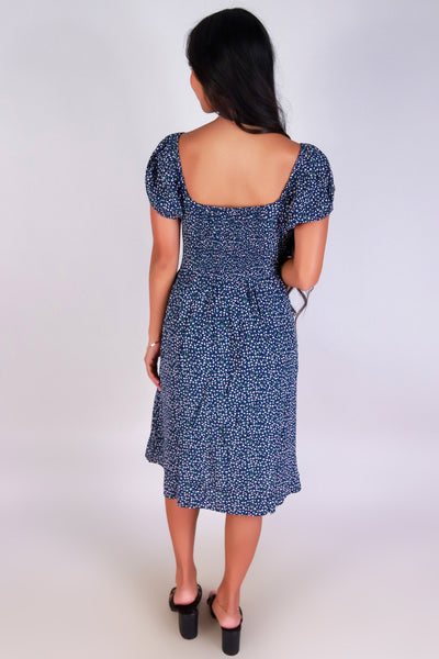 Jeans Warehouse Hawaii - SLEEVE SHORT PRINT DRESSES - GARDEN GRACE DRESS | By BE COOL