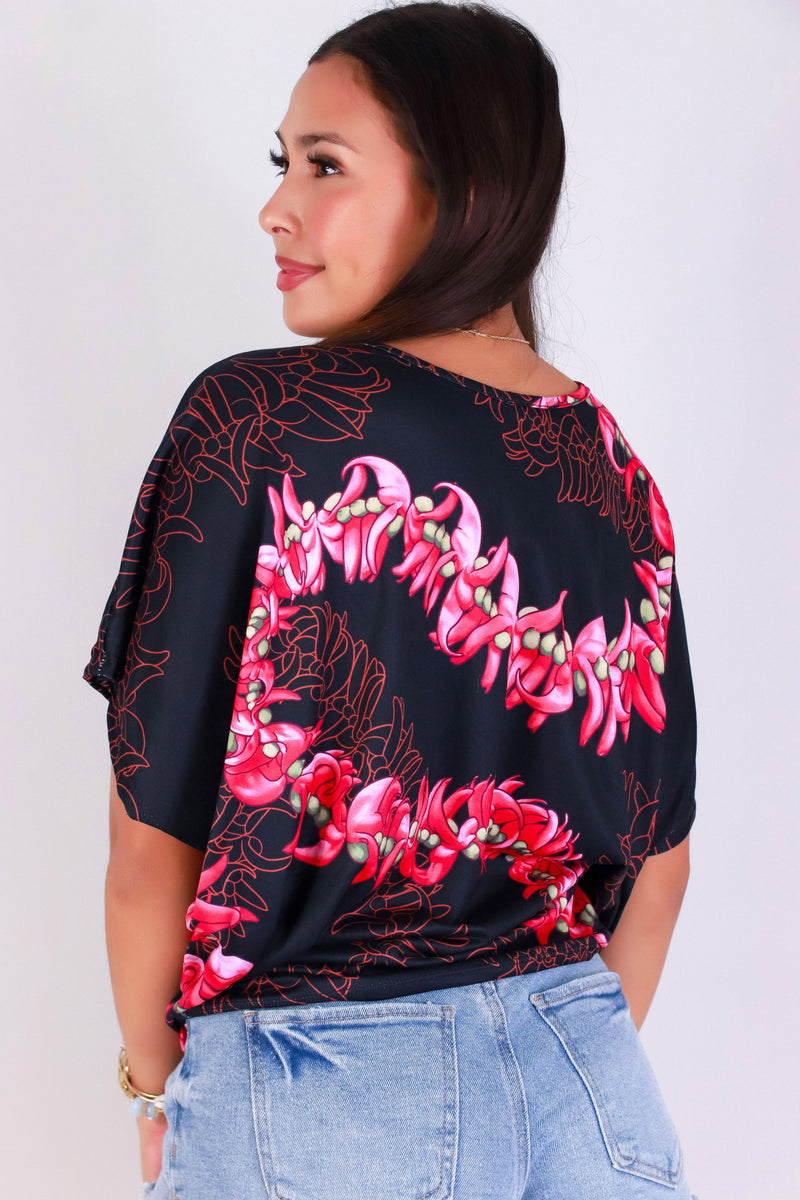 Jeans Warehouse Hawaii - SS PRINT - JADE DOLMAN TOP | By LUZ