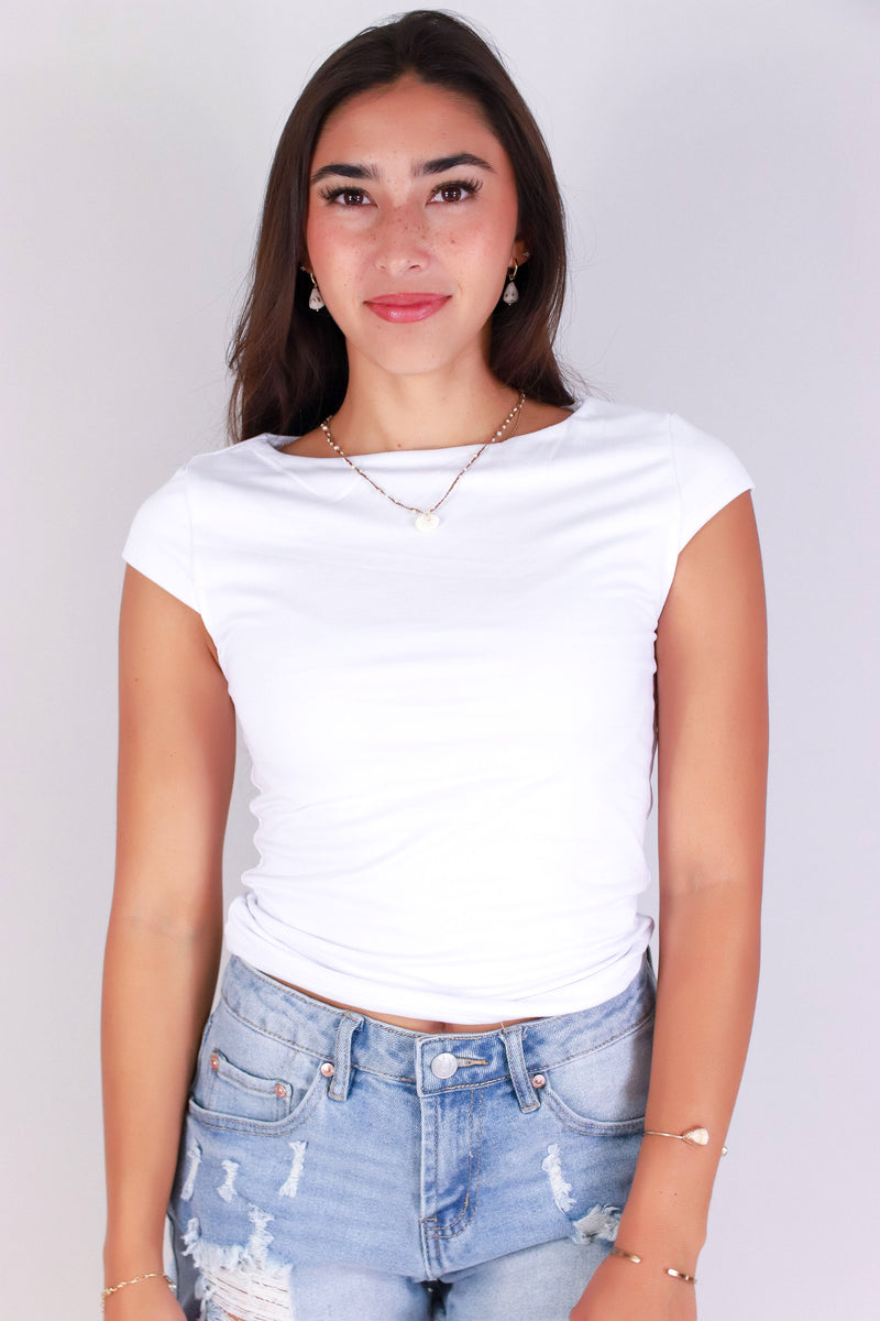 Jeans Warehouse Hawaii - SS CASUAL SOLID - CLEAN SLATE TOP | By POPULAR 21