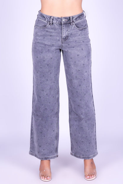 DOTS & DENIM WIDE LEG JEANS