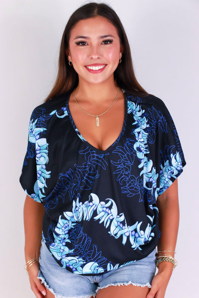 Jeans Warehouse Hawaii - SS PRINT - JADE DOLMAN TOP | By LUZ