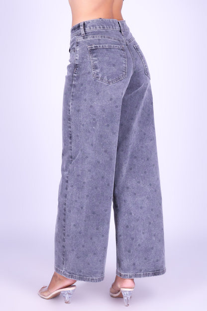 DOTS & DENIM WIDE LEG JEANS