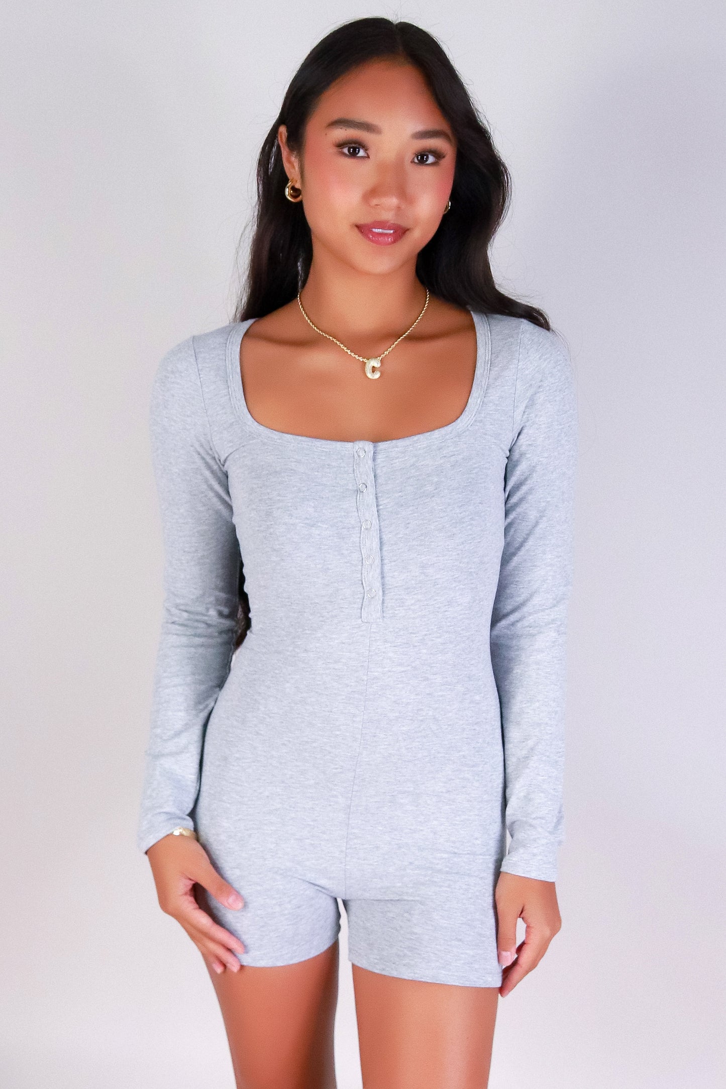 Jeans Warehouse Hawaii - SOLID CASUAL ROMPERS - SLEEK CHIC CATSUIT ROMPER | By CRESCITA APPAREL/SHINE I