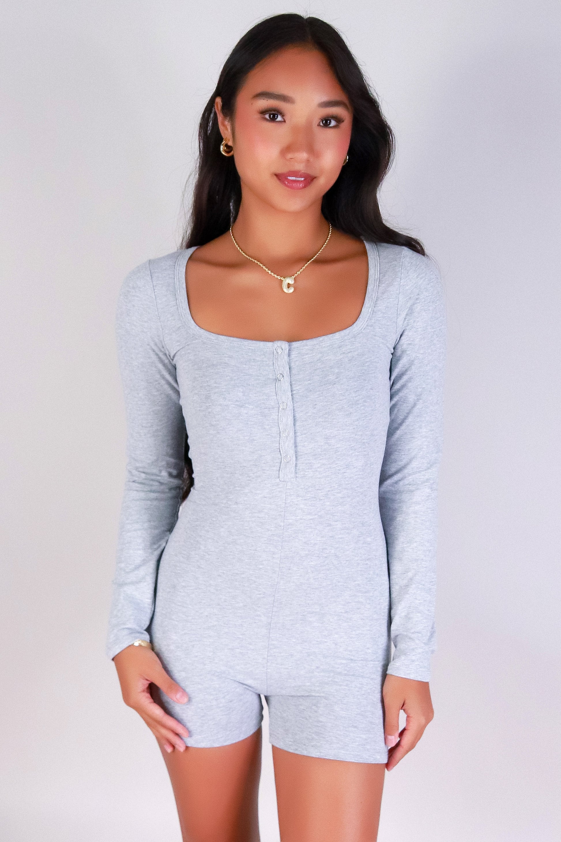Jeans Warehouse Hawaii - SOLID CASUAL ROMPERS - SLEEK CHIC CATSUIT ROMPER | By CRESCITA APPAREL/SHINE I