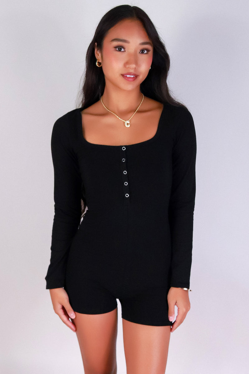 Jeans Warehouse Hawaii - SOLID CASUAL ROMPERS - SLEEK CHIC CATSUIT ROMPER | By CRESCITA APPAREL/SHINE I