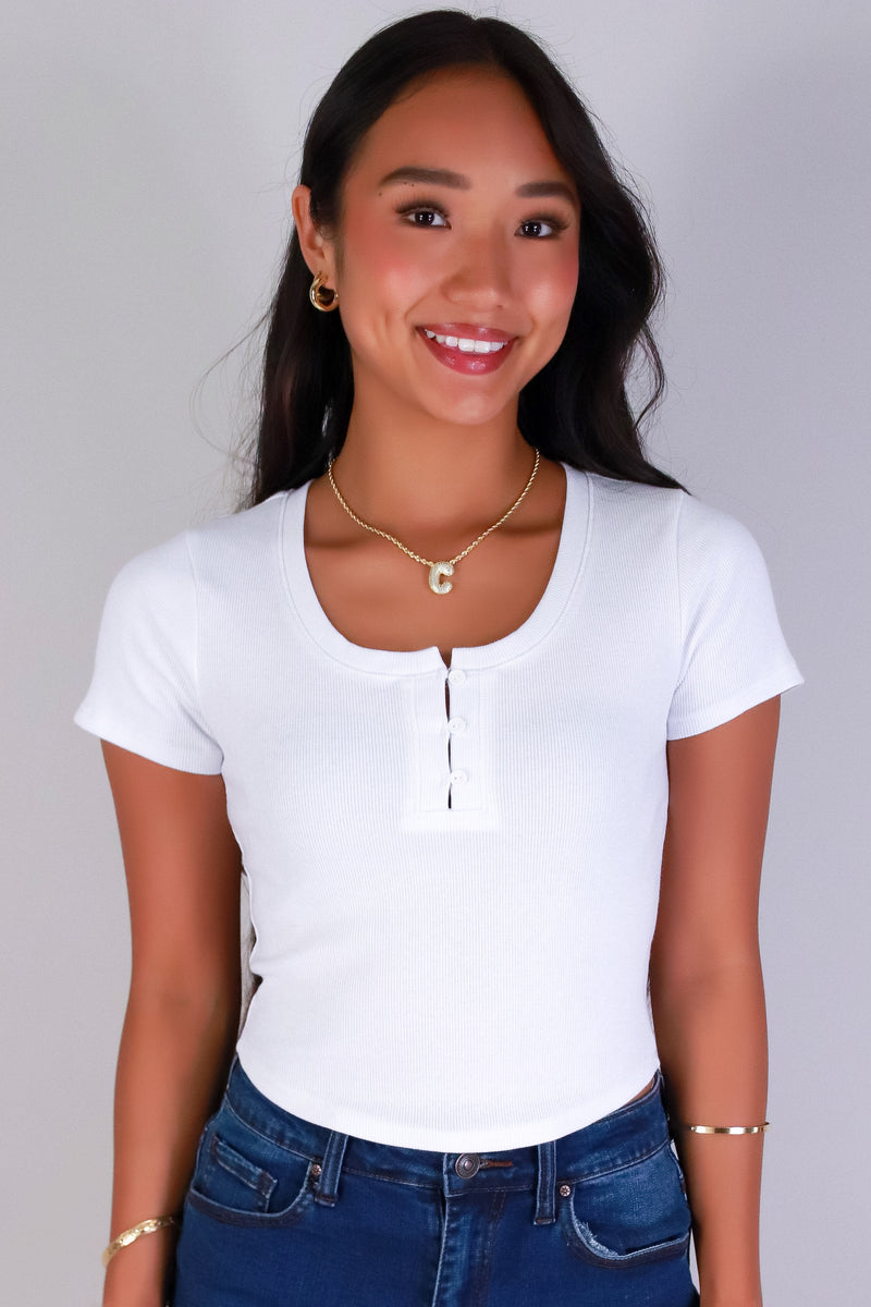 Jeans Warehouse Hawaii - SS CASUAL SOLID - CROP CRUSH TOP | By CRESCITA APPAREL/SHINE I