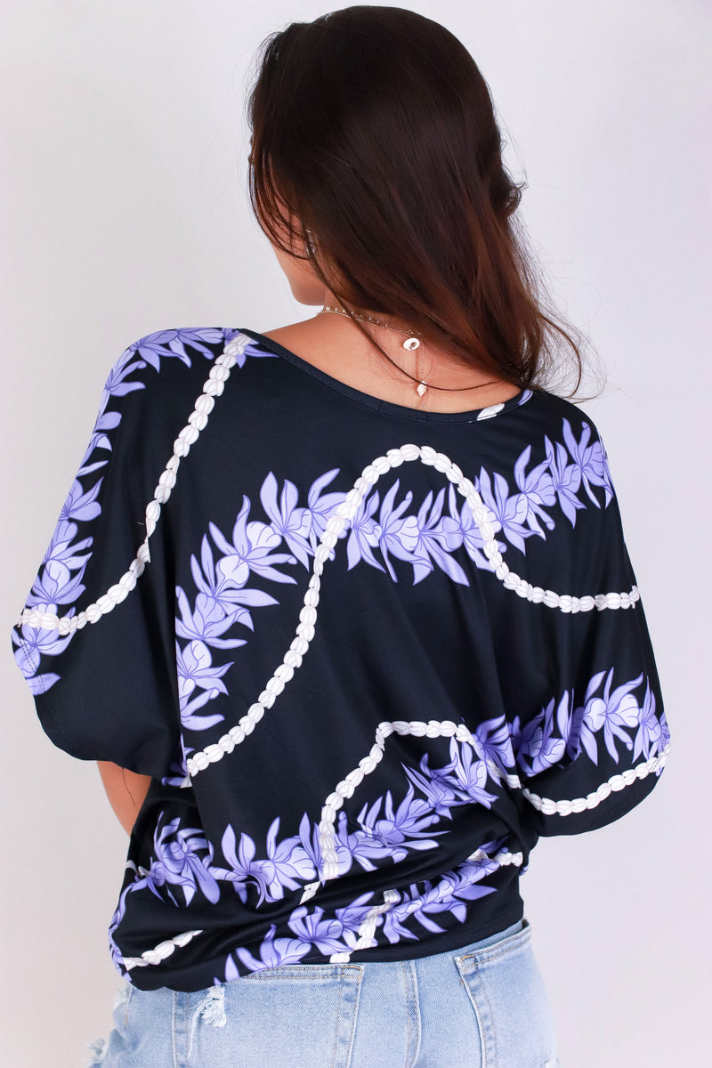 Jeans Warehouse Hawaii - SS PRINT - HONOHONO DOLMAN TOP | By LUZ