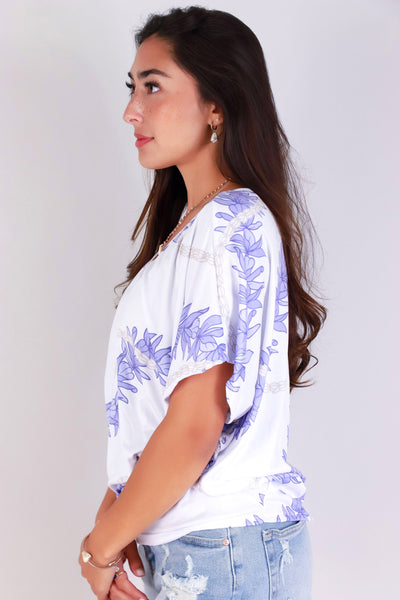 Jeans Warehouse Hawaii - SS PRINT - HONOHONO DOLMAN TOP | By LUZ