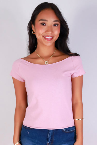 Jeans Warehouse Hawaii - SS CASUAL SOLID - SWEETLY OFF THE SHOULDER TOP | By CRESCITA APPAREL/SHINE I