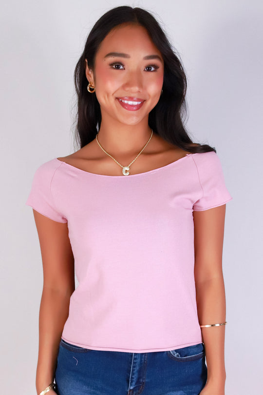 SWEETLY OFF THE SHOULDER TOP