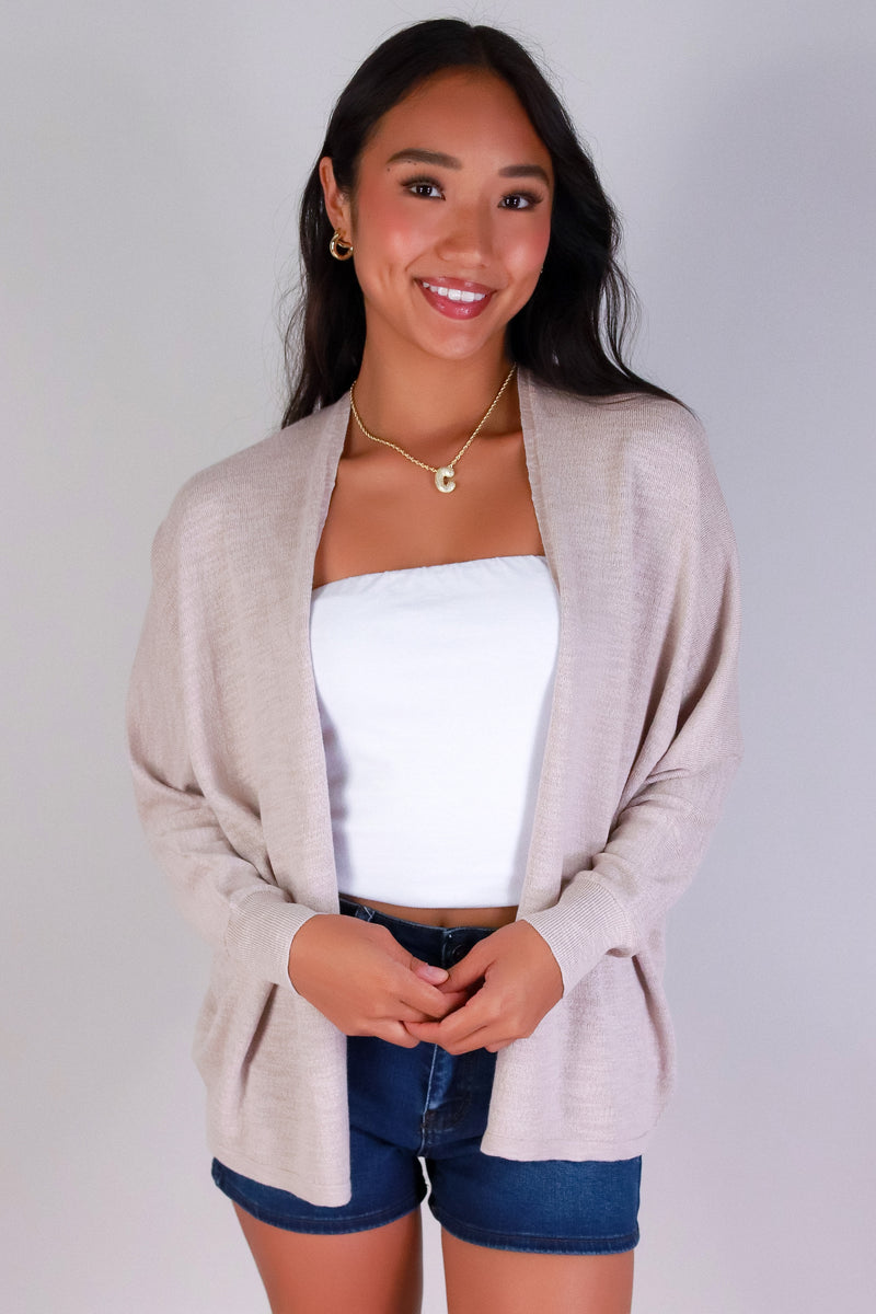 Jeans Warehouse Hawaii - SOLID LONG SLV CARDIGANS - COZY CURVE CARDIGAN | By BE COOL