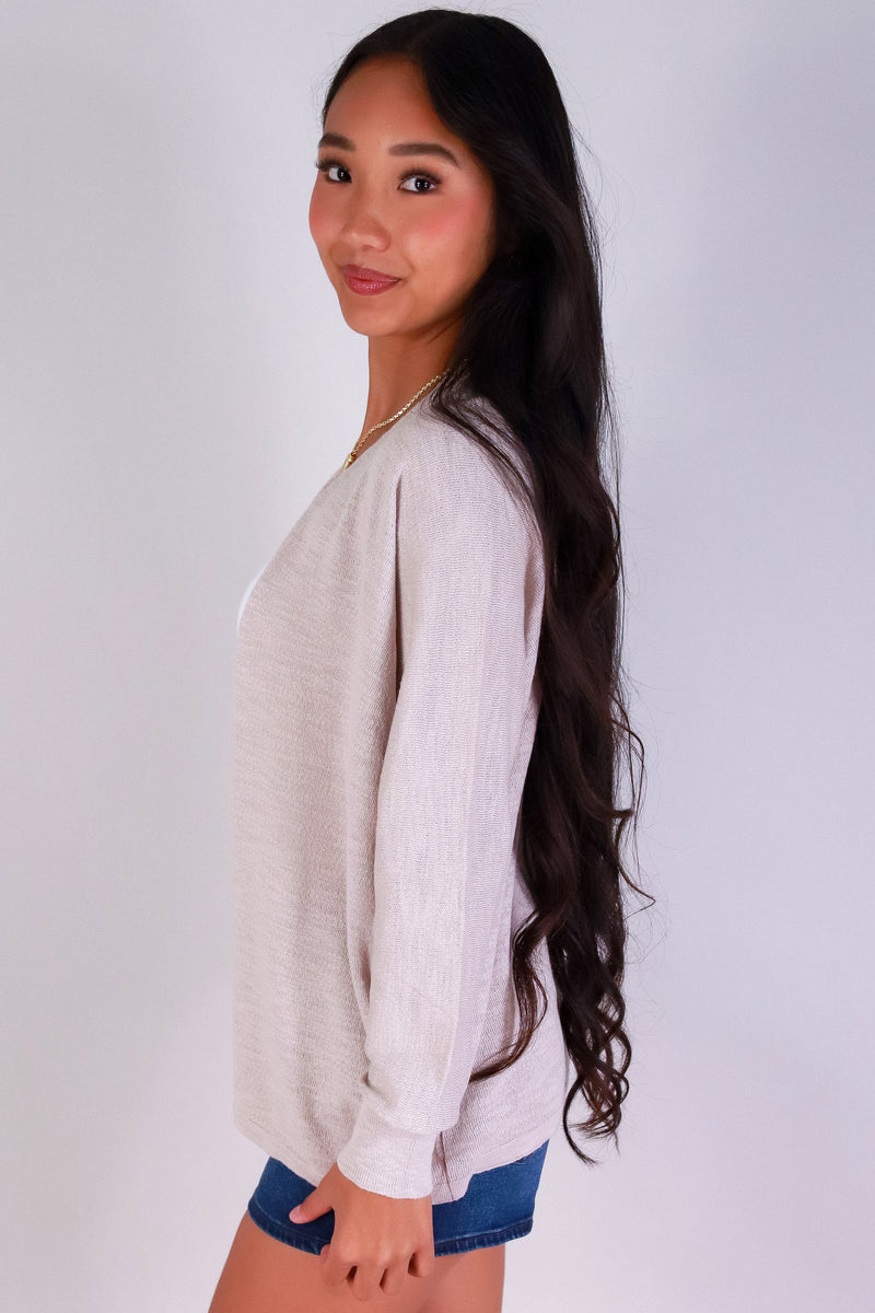 Jeans Warehouse Hawaii - SOLID LONG SLV CARDIGANS - COZY CURVE CARDIGAN | By BE COOL