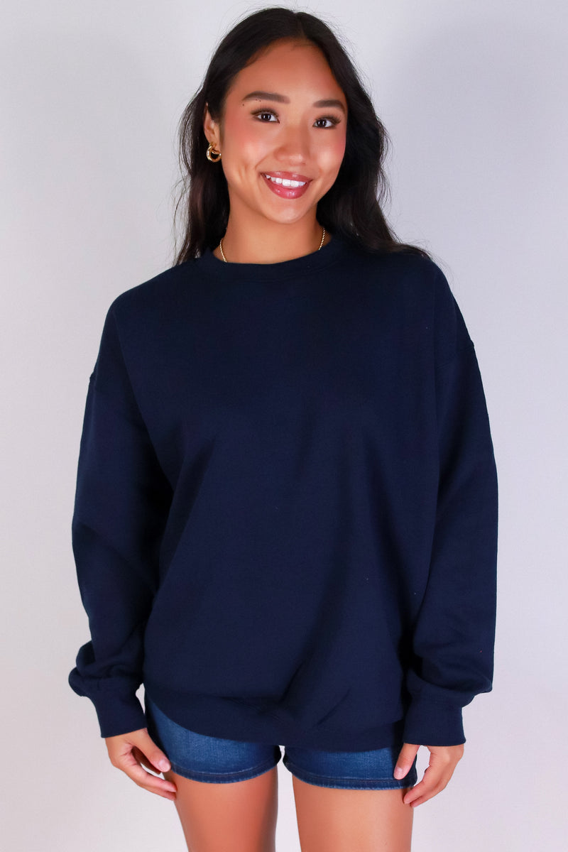 Jeans Warehouse Hawaii - SOLID LONG SLV TOPS - BOYFRIEND SWEATER | By REFLEX