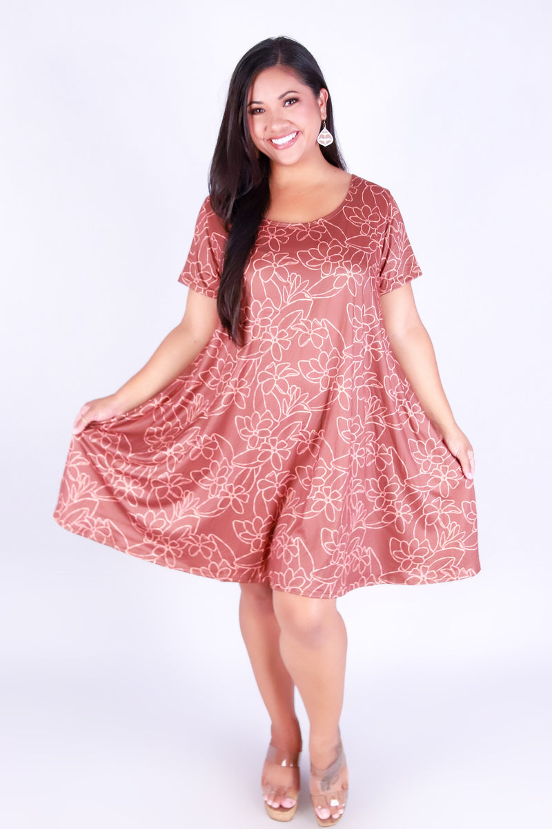 GARDENIA TRAPEZE DRESS
